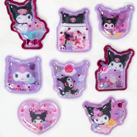 Japan Sanrio Original Beaded Puffy Sticker - Kuromi - 4