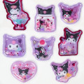 Japan Sanrio Original Beaded Puffy Sticker - Kuromi - 4