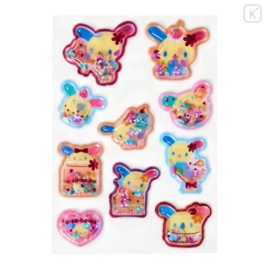 Japan Sanrio Original Beaded Puffy Sticker - Usahana - 2