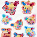 Japan Sanrio Original Beaded Puffy Sticker - Usahana - 3