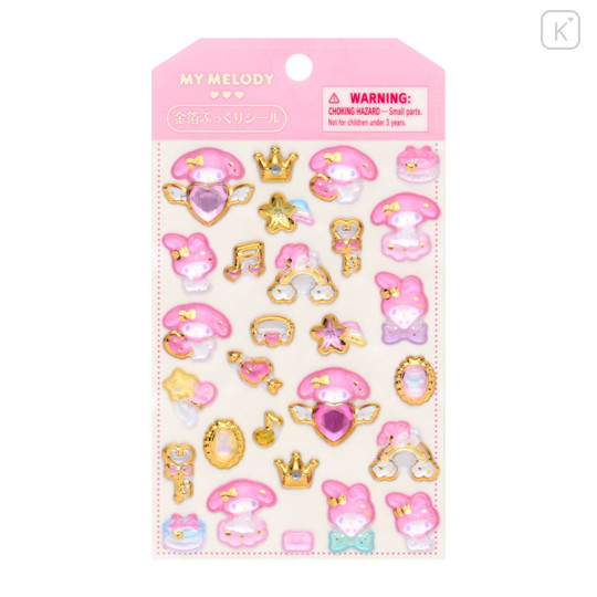 Japan Sanrio Original Gold Foil Puffy Sticker - My Melody - 1