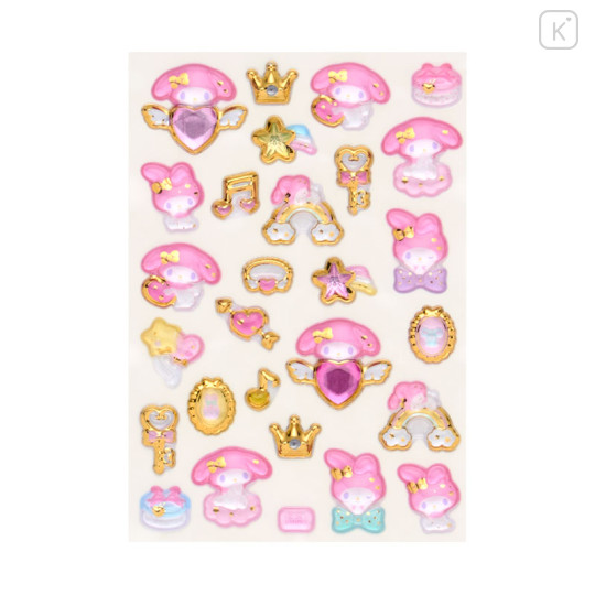 Japan Sanrio Original Gold Foil Puffy Sticker - My Melody - 2