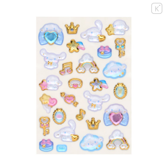 Japan Sanrio Original Gold Foil Puffy Sticker - Cinnamoroll - 2