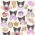 Japan Sanrio Original Gold Foil Puffy Sticker - Kuromi - 3