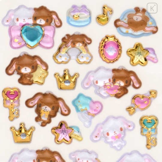 Japan Sanrio Original Gold Foil Puffy Sticker - Sugarbunnies - 3