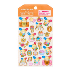 Japan Sanrio Original Gold Foil Puffy Sticker - Usahana