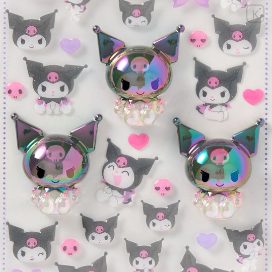 Japan Sanrio Original Aurora 3D Sticker - Kuromi - 2