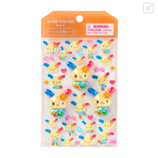 Japan Sanrio Original Aurora 3D Sticker - Usahana - 1