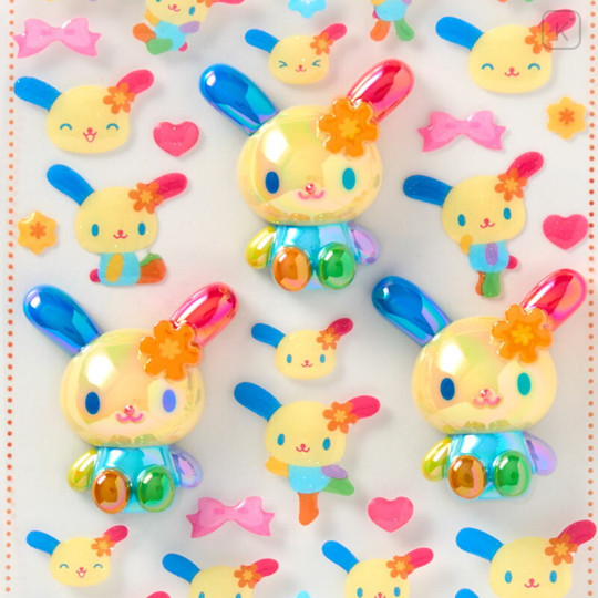 Japan Sanrio Original Aurora 3D Sticker - Usahana - 2
