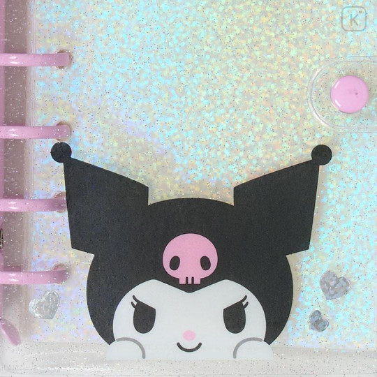 Japan Sanrio Original Clear Sticker Binder - Kuromi - 4