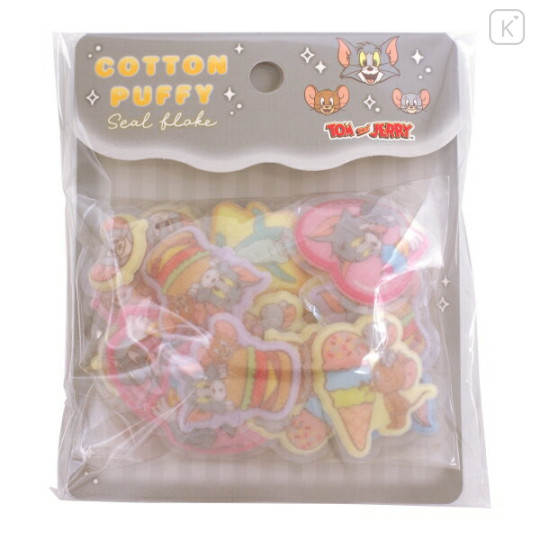 Japan Tom and Jerry Cotton Puffy Sticker Flakes - Tom & Jerry - 1