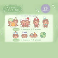 Japan Monchhichi Cotton Puffy Sticker Flakes - Monchhichi-chan & Monchhichi-kun : Stylish - 2