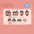 Japan Monchhichi Cotton Puffy Sticker Flakes - Monchhichi-chan & Monchhichi-kun - 2