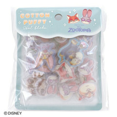 Japan Disney Cotton Puffy Sticker Flakes - Zootopia