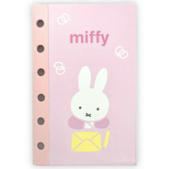 Japan Miffy 6 Hole Sticker Notebook - Pink Writing Letter