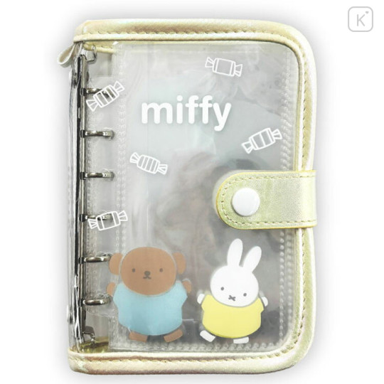 Japan Miffy 6 Hole Sticker Binder - Boris & Miffy : Grey Dance Dessert - 1