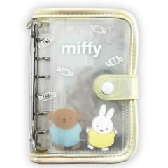 Japan Miffy 6 Hole Sticker Binder - Boris & Miffy : Grey Dance Dessert