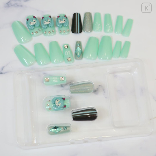 Japan Hatsune Miku Nail Tips - Mint - 2