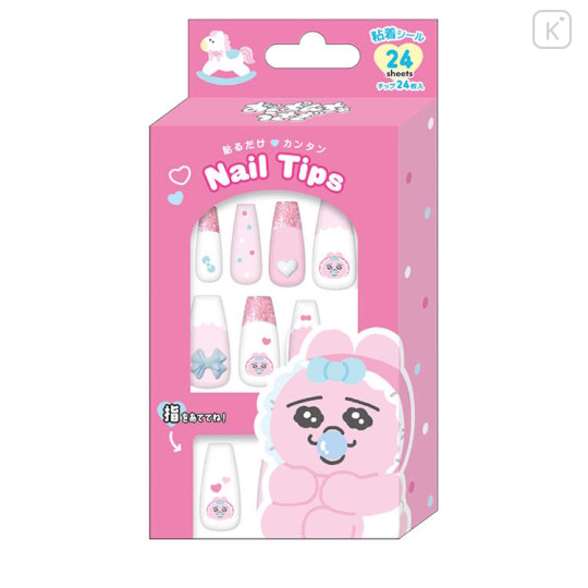 Japan Opanchu Usagi Nail Tips - Panchu Rabbit : Pink - 1