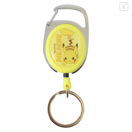 Japan Pokemon Carabiner with Reel - Pikachu : Smash Color - 1