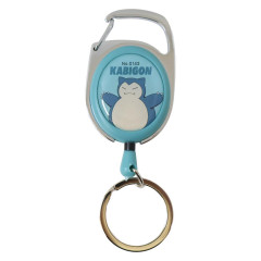Japan Pokemon Carabiner with Reel - Snorlax : Smash Color