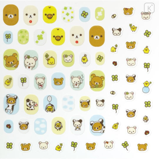 Japan San-X Original Deco Petit Sticker - Kiiroitori & Korilakkuma & Rilakkuma : Miracle Cute Clover - 2