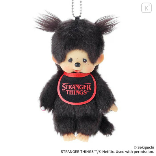 Japan Monchhichi × Stranger Things Plush Keychain - Monchhichi-chan : Bib - 1