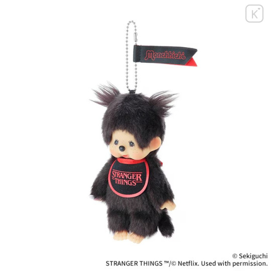 Japan Monchhichi × Stranger Things Plush Keychain - Monchhichi-chan : Bib - 2