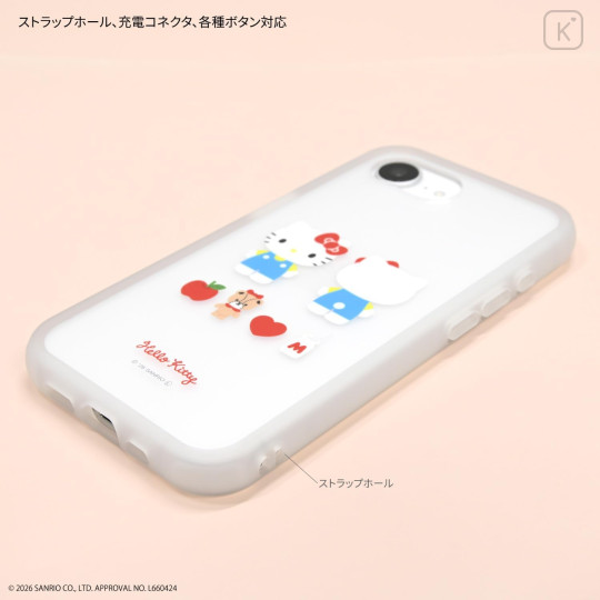 Japan Sanrio IIIIfit Plump Frame iPhone 17e / 16e Case - Hello Kitty - 3