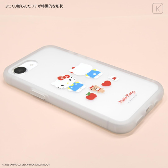Japan Sanrio IIIIfit Plump Frame iPhone 17e / 16e Case - Hello Kitty - 4