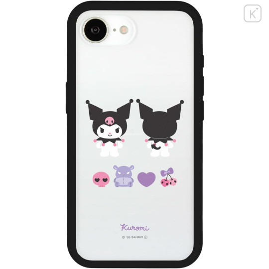 Japan Sanrio IIIIfit Plump Frame iPhone 17e / 16e Case - Kuromi - 1