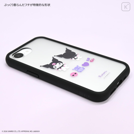Japan Sanrio IIIIfit Plump Frame iPhone 17e / 16e Case - Kuromi - 4