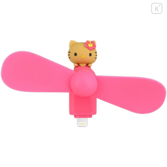 Japan Sanrio Lightning Mini Cool Fan - Hello Kitty : Sunburn - 1