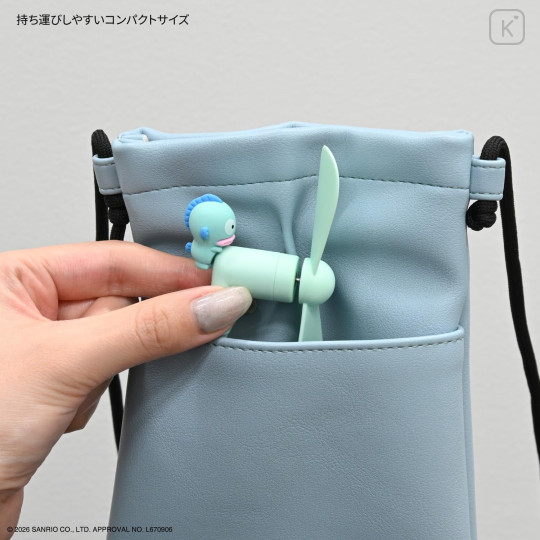 Japan Sanrio Lightning Mini Cool Fan - Hangyodon - 6