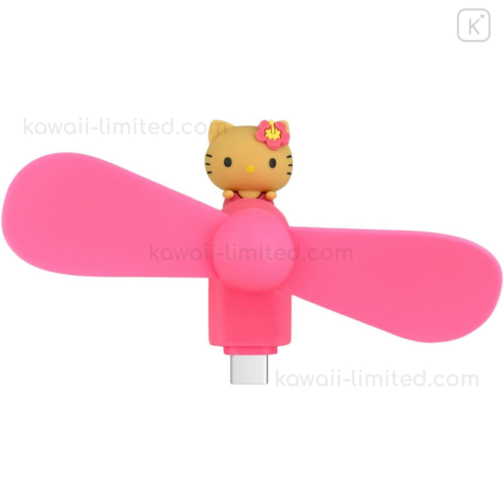Japan Sanrio USB Type-C Mini Cool Fan - Hello Kitty : Sunburn