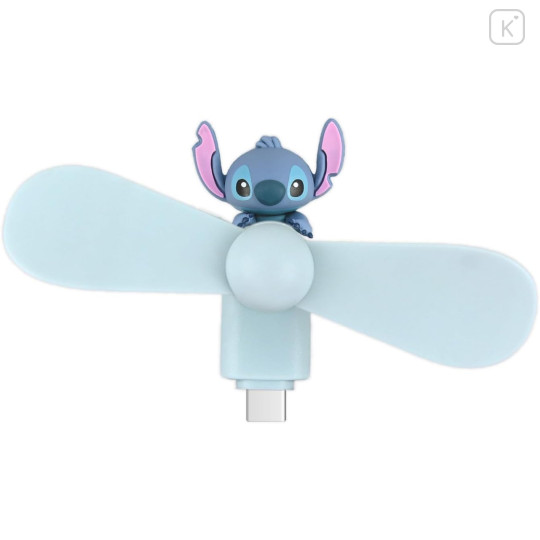 Japan Disney USB Type-C Mini Cool Fan - Stitch - 1