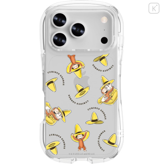 Japan Curious George Crystal Clear iPhone 17 Pro Case - Hat - 1