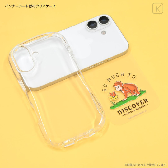 Japan Curious George Crystal Clear iPhone 17 Pro Case - Butterfly - 3