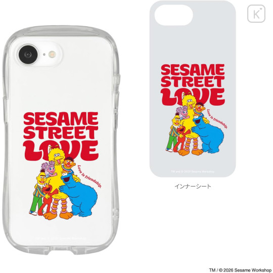 Japan Sesame Street Crystal Clear iPhone 17e / 16e Case - Love - 2