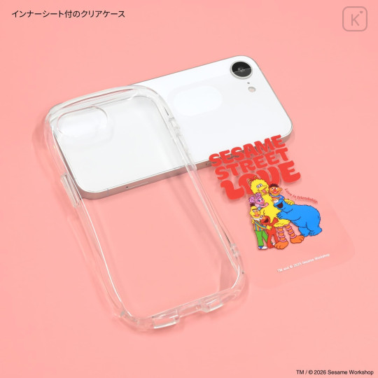 Japan Sesame Street Crystal Clear iPhone 17e / 16e Case - Love - 3
