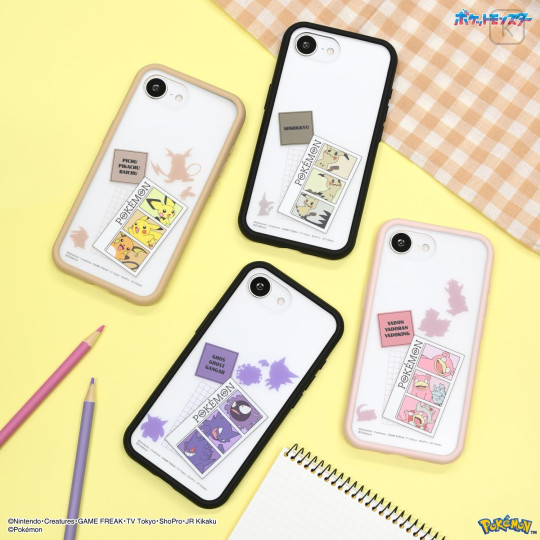 Japan Pokemon IIIIfit Plump Frame iPhone 17e / 16e Case - Pichu & Pikachu & Raichu - 6