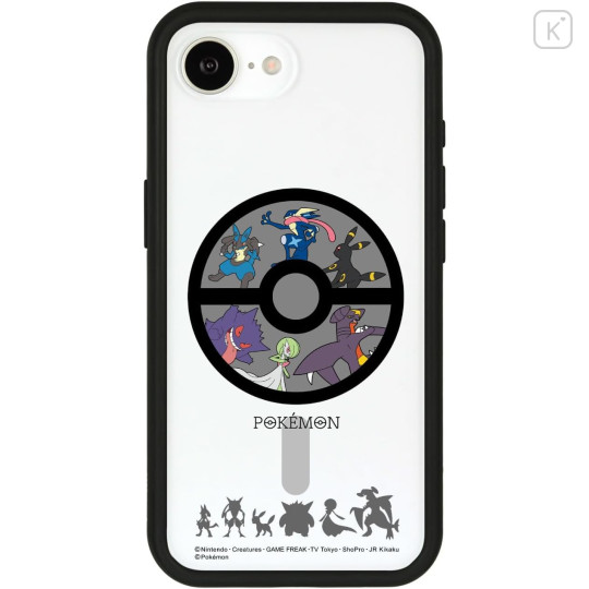 Japan Pokemon IIIIfit Plump Frame iPhone 17e / 16e Case with MagSafe - Black - 1