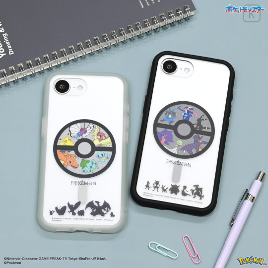 Japan Pokemon IIIIfit Plump Frame iPhone 17e / 16e Case with MagSafe - Black - 6