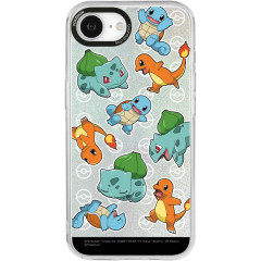 Japan Pokemon Camera Frame iPhone 17e / 16e Case - Bulbasaur & Charmander & Squirtle : White