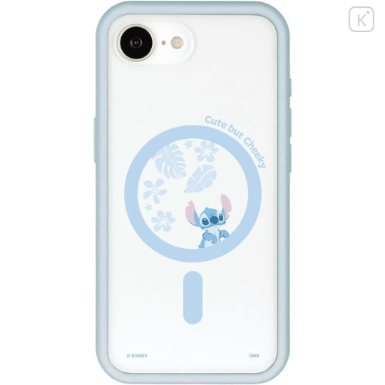 Japan Disney IIIIfit Plump Frame iPhone 17e / 16e Case with MagSafe - Stitch - 1