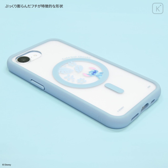 Japan Disney IIIIfit Plump Frame iPhone 17e / 16e Case with MagSafe - Stitch - 4