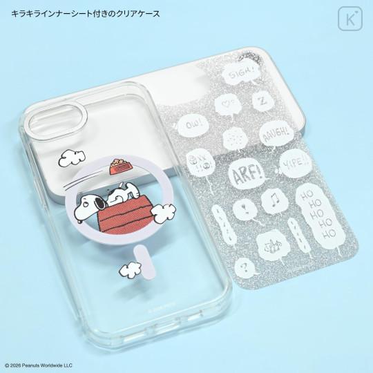 Japan Peanuts Camera Frame iPhone 17e / 16e Case with MagSafe - Snoopy - 3