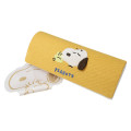 Japan Peanuts Glasses Case - Snoopy & Woodstock : Embroidery Yellow - 1