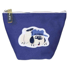 Japan Peanuts Embroidery Cosmetic Pouch - Olaf : Blue
