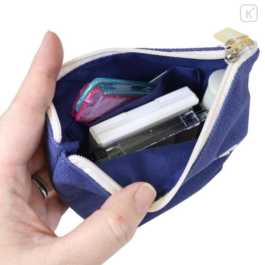 Japan Peanuts Embroidery Cosmetic Pouch - Olaf : Blue - 3